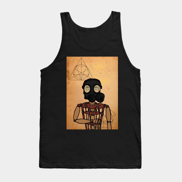 WenGecko NFT - Wooden Puppetry: Character with Painted Eyes and Wood Skin Tank Top by Hashed Art